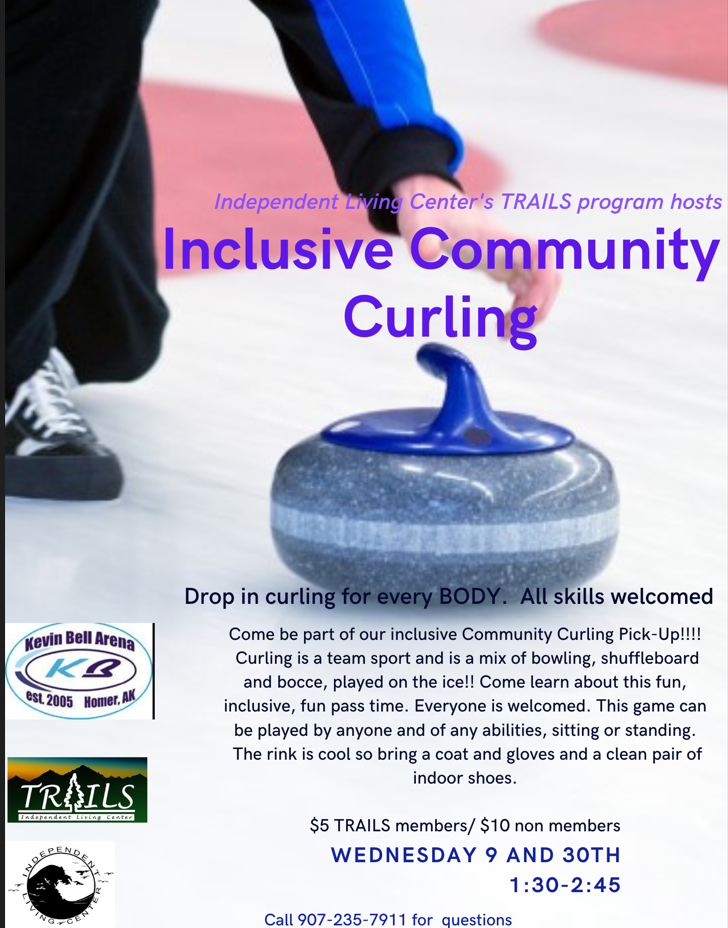 Homer TRAILS Inclusive Community Curling Flyer